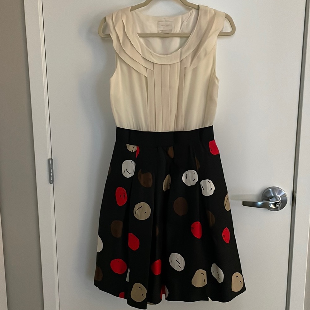 Kate Spade New York silk top polka dot midi dress
